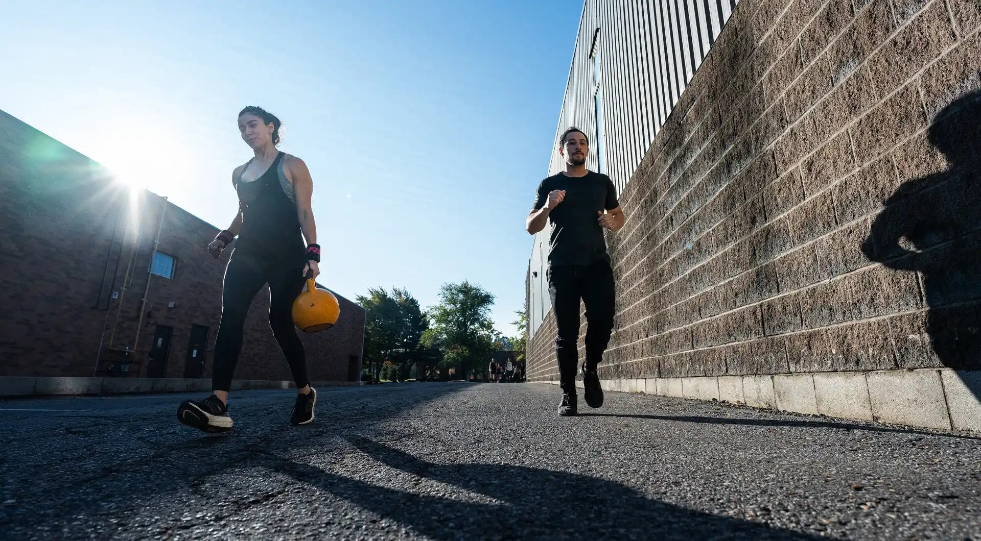 people running outside